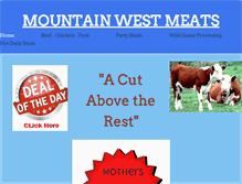 Tablet Screenshot of mountainwest-meats.com